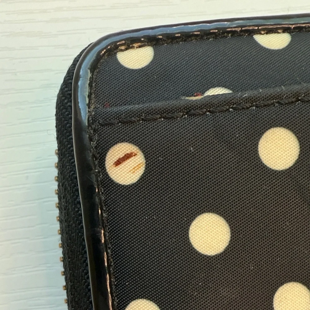 Kate Spade Black and Cream Polka Dot Wallet
